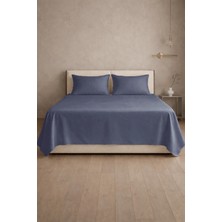 First Choice %100 Pamuk Saten 200 Tc (80 Tel) Düz Çarşaf Seti Eclipse
