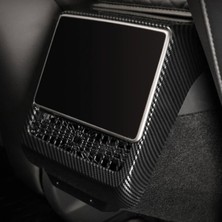 Tesla Model Y Juniper Arka Klima Ekranı Koruyucu Çerçevesi Abs Karbon Fiber