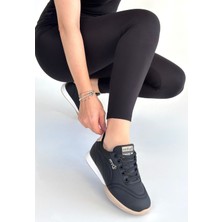 Modanı Seç Tawen Siyah Cilt Bej Tabanlı Bağcıklı Spor Ayakkabı