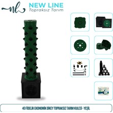 Newline 40 Fidelik Ekonomik Dikey Topraksız Tarım Kulesi - Yeşil
