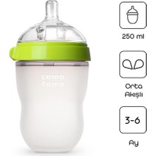 Senka Antikolik Silikon Biberon 250 ml 3-6 Ay Yeşil