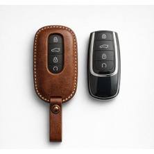 Minimalim Leather Craft Chery Tiggo 8 Pro / Omoda 5 / Jaecoo 7 Akıllı Anahtar Deri Kılıfı