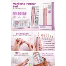Polosmart PSC16 El ve Ayak Bakım Seti, Elektrikli Manikür Pedikür Cihazı, 5 Başlıklı Tırnak Bakım Seti, Nasır ve Ölü Deri Temizleme