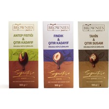 Brownies Food & Co. Signature Serisi 3'lü Paylaştıkça Güzel Dolgulu Sütlü Çikolata Serisi