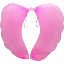 Senka Pembe Renk Ortası Pembe Tüylü Tül Peri Kanadı 40X50 cm