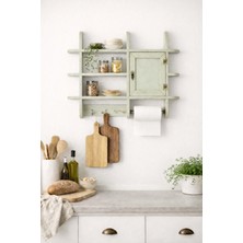 Boz Yapı Dekorasyon Elif %100 Doğal Ahşap Mutfak Rafı Terek