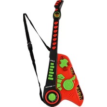 Senka LED Işıklı Melodili Askılı Müzikli Gitar