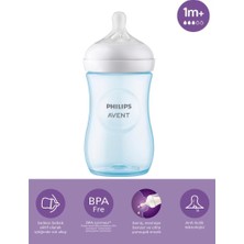 Senka Doğal Tepkili Natural Response Pp Biberon 260 ml 1+ Ay Mavi
