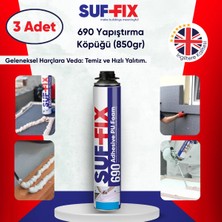 Suf-Fix 690 Pu Yapıştırıcı Köpük 750ML 3 Adet Şişmeyen Yapıştırıcı Köpük
