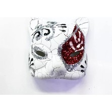 Senka Kırmızı Renk Işlemeli Seramik Malzemeden Imal Venedik Kedi Model Magnet