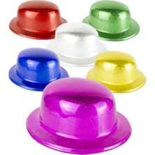 Senka Kırmızı Renk Hologramlı Plastik Yuvarlak Melon 27X24 cm