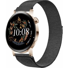 MMP Shop Huawei Watch GT3 42mm / GT2 42mm Uyumlu 20MM Metal Örgü Hasır Manyetik Kordon