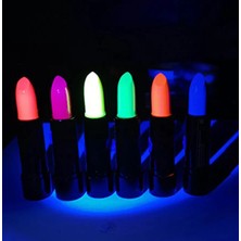 Senka Karanlıkta Parlayan Yanan Uv Neon Ruj Yüz Boyama 6 Adet 6 Renk