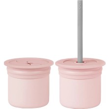 Senka Ham+Hüp Pipetli Silikon Bardak Seti Pinky Pink / Powder Grey