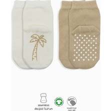 Senka 2'li Meyve Figürlü Kaymaz Soket Çorap 10105 Bej Ekru
