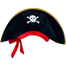 Senka Kaptan Jack Kadife Çocuk Boy Korsan Şapkası