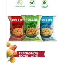 Fellas Nohut Cipsi 3'lü Mix - Mevsim Yeşillikleri (50 g) + Paprika (50 g) + Deniz Tuzlu (50 g)