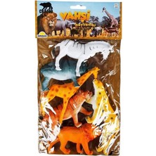 Senka 0715 Vahşi Hayvanlar Poşetli 6'lı Hayvan Oyun Seti -Nessiworld