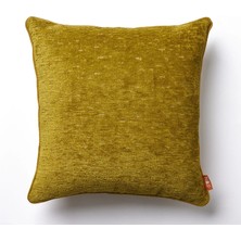 The Kun Yumuşak Tuşeli Kendinden Dokulu Biyeli Düz Zemin Kırlent Kılıfı-Fıstık Yeşili