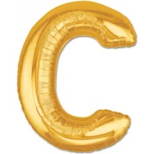 Senka C Harf Folyo Balon Altın Renk 40 Inç