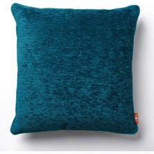 The Kun Yumuşak Tuşeli Kendinden Dokulu Biyeli Düz Zemin Kırlent Kılıfı-Petrol Yeşili