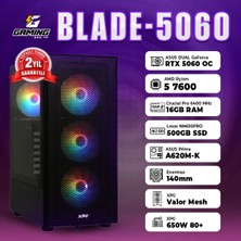 GamingGenTR BLADE-5060 / AMD Ryzen 5 7600 / Asus Dual GeForce RTX 5060 8GB / 16GB Ram / 500GB SSD OEM Paket