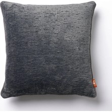 The Kun Yumuşak Tuşeli Kendinden Dokulu Biyeli Düz Zemin Kırlent Kılıfı-Antrasit