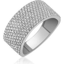 Inure Jewelry Gümüş Yarım Tamtur Bayan Yüzük