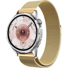 MMP Shop Huawei Watch Gt3 / Gt4 / Gt5 / Gt6 / GT6 Pro 46MM Uyumlu 22MM Metal Örğü Hasır Manyetik Kordon