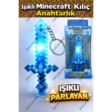 Zetconcept Minecraft Işıklı Kılıç Anahtarlık – LED Işıklı Diamond Sword Anahtarlık Muhteşem Bir Hediye