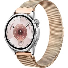 MMP Shop Huawei Watch Gt3 / Gt4 / Gt5 / Gt6 / GT6 Pro 46MM Uyumlu 22MM Metal Örğü Hasır Manyetik Kordon
