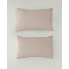 English Home Novella Premium Pamuklu 2'li Yastık Kılıfı 50X70 cm Toz Pembe