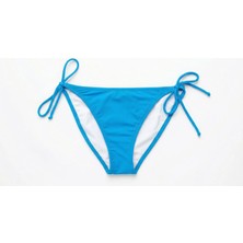 Zi Açık Mavi Kenarları Ince Ipli Bağcıklı Bikini Altı