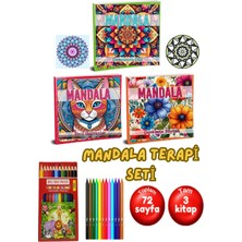 Gönül Yayıncılık Mandala Büyükler Için Boyama Seti - Adet Terapi Boyama Kitabı Kalem Seti