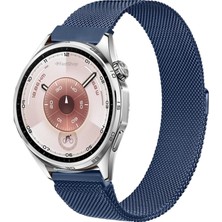 MMP Shop Huawei Watch Gt3 / Gt4 / Gt5 / Gt6 / GT6 Pro 46MM Uyumlu 22MM Metal Örğü Hasır Manyetik Kordon
