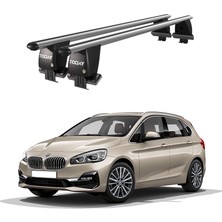 Today Auto Royal Bmw 2 Serisi (F45)  (2014 ve Sonrası) Uyumlu Gri Kilitli Ara Atkı Port Bagaj Tavan Barı