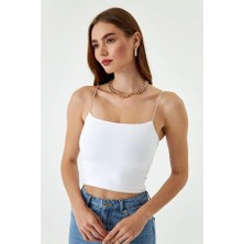 Derya Kurşun Ip Askılı Büstiyer Crop Atlet 290