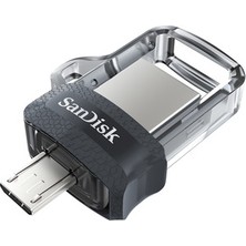 Sandisk Ultra Dual Drive M3.0 256GB USB Tip-A ve Micro-USB Hızlı Veri Transferi Uyumlu