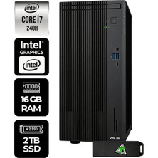 Asus Expertcenter P500MV Intel Core 7 240H 16GB 2tb SSD Fdos Masaüstü Bilgisayar &usbbellekhediyeli