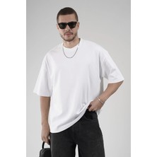 Bisiklet Yaka Oversize Erkek Süprem Tişört
