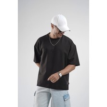 Oversize Kalıp Likralı Basic Tişört