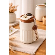 Fidanx Termos Dijital Sıcaklık Göstergeli Paslanmaz Çelik Isı Yalıtımlı Termos Bardak Kupa 450 ml