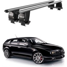 Today Auto Royal Alfa Romeo 159 (2006-2013) Uyumlu Gri Kilitli Ara Atkı Port Bagaj Tavan Barı
