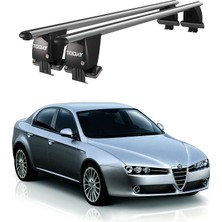 Today Auto Royal Alfa Romeo 159 (2005-2013) Uyumlu Gri Kilitli Ara Atkı Port Bagaj Tavan Barı