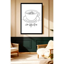 Mushen Studio Mushen Studıo Minimalist Kahve Fincanı Inspira Çerçevesiz Kanvas Tablo