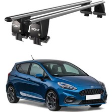Today Auto Royal Ford Fiesta Vıı (2017 ve Sonrası) Uyumlu Gri Kilitli Ara Atkı Port Bagaj Tavan Barı