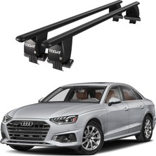Today Auto Royal Audi A4 (2019 ve Sonrası) Uyumlu Siyah Kilitli Ara Atkı Port Bagaj Tavan Barı