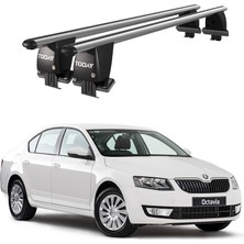 Today Auto Royal Skoda Octavia Iıı (2013 ve Sonrası) Uyumlu Gri Kilitli Ara Atkı Port Bagaj Tavan Barı