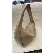 Black Yumuşak Deri Tek Gözlü Omuz Çantası