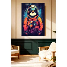 Mushen Studio Mushen Studıo Astronot Penguen Uzay Kostümlü Yıldızlı Çerçevesiz Kanvas Tablo
